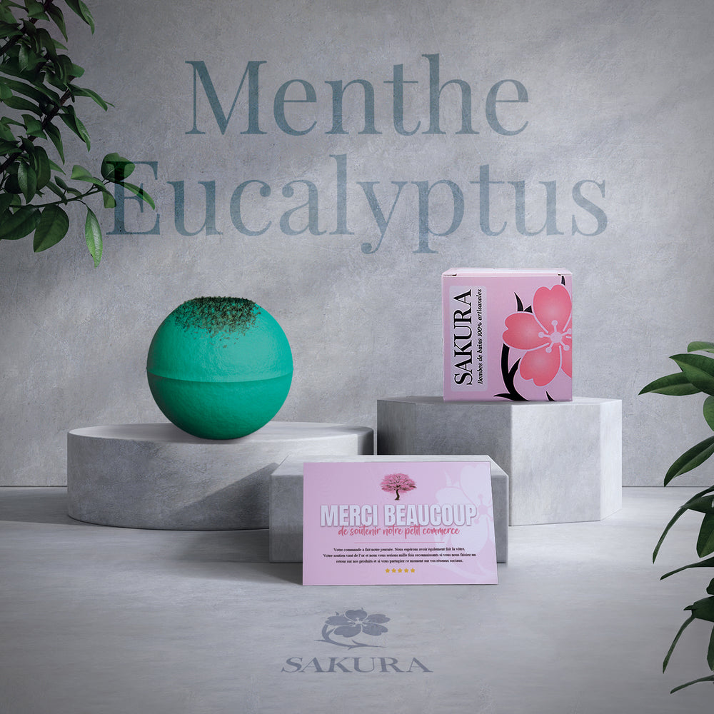 Bombe de bain : Parfum Menthe-Eucalyptus