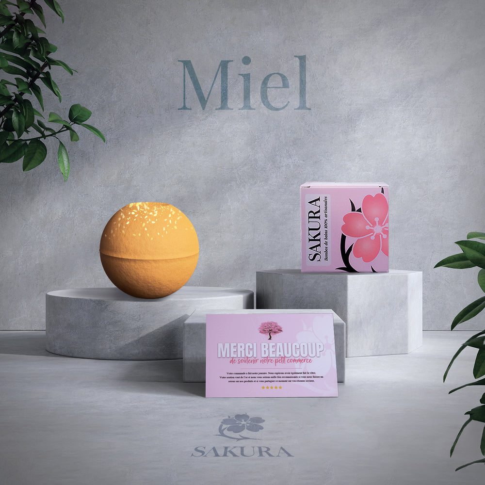 Bombe de bain : Parfum Miel sucré
